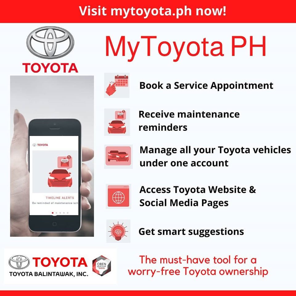 MyToyota PH Service Booking Appointment Mobile Access - Toyota Balintawak