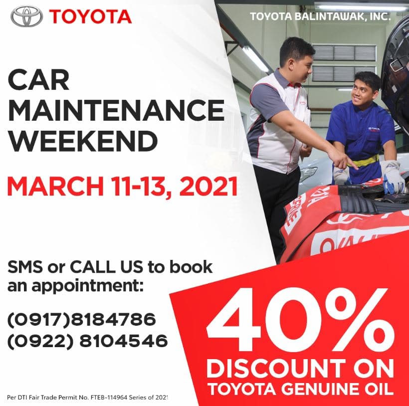 CAR MAINTENANCE WEEK Toyota Balintawak