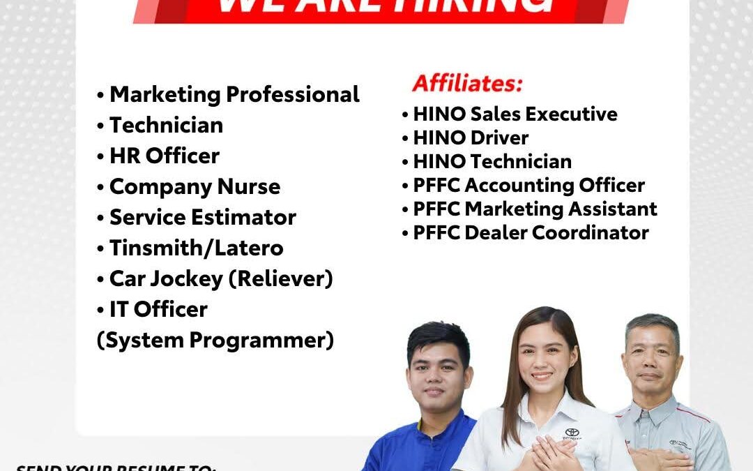 We are HIRING!