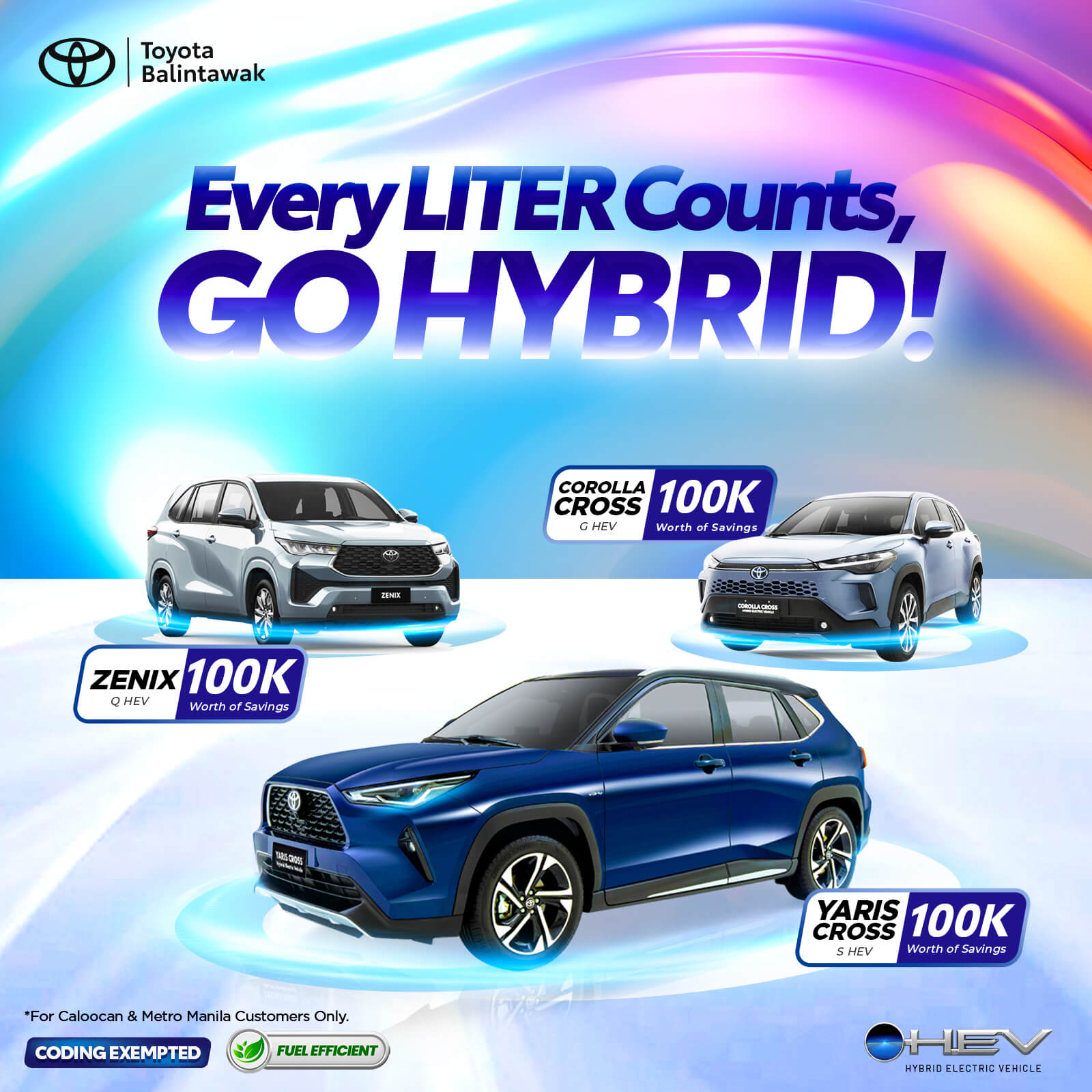 Every LITER counts, Go HYBRID!