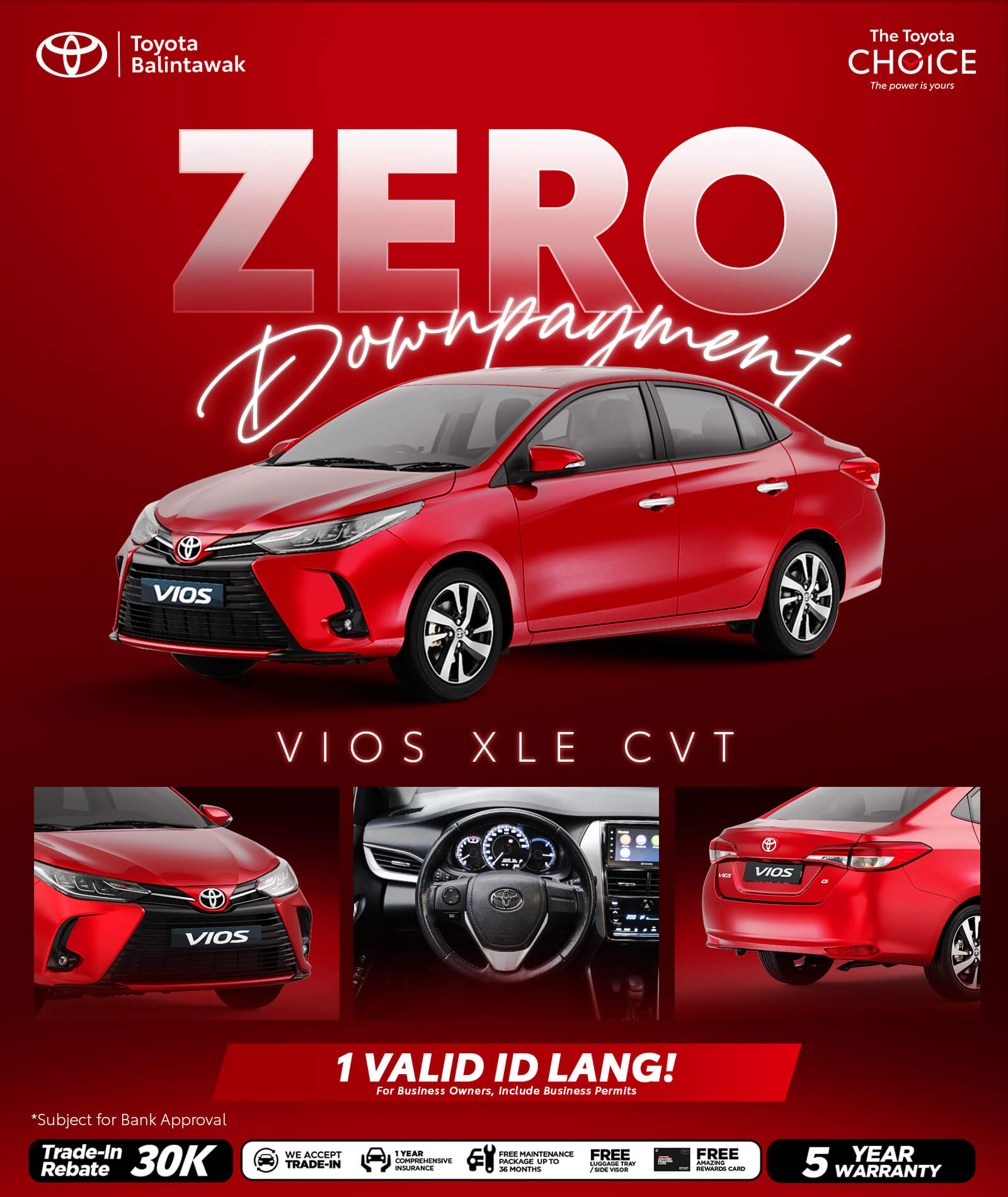 ZERO Downpayment – VIOS XLE