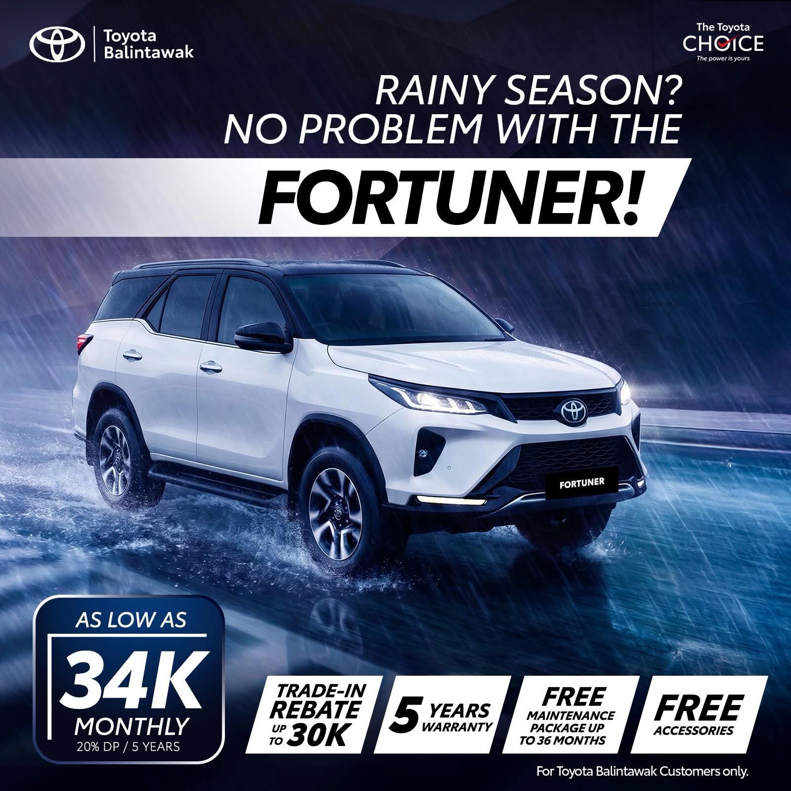 Rainy Season? No problem with FORTUNER!